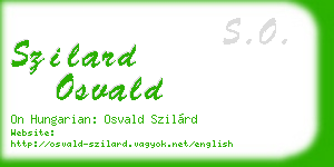 szilard osvald business card